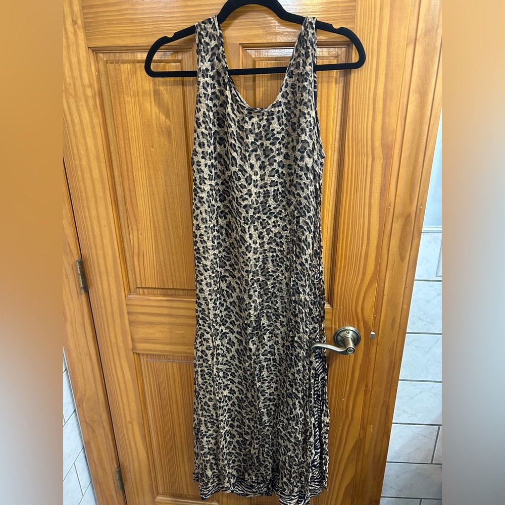 Phool Leopard Print Sleeveless Maxi Dress